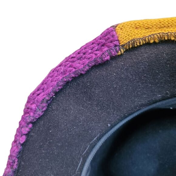 Patchwork Sweater Fedora Hat - Picture 7 of 9